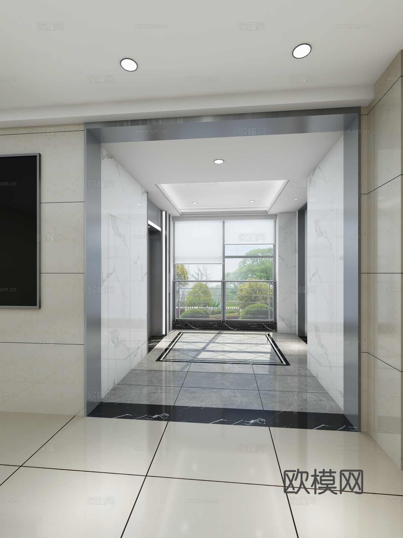 电梯过道3d模型下载