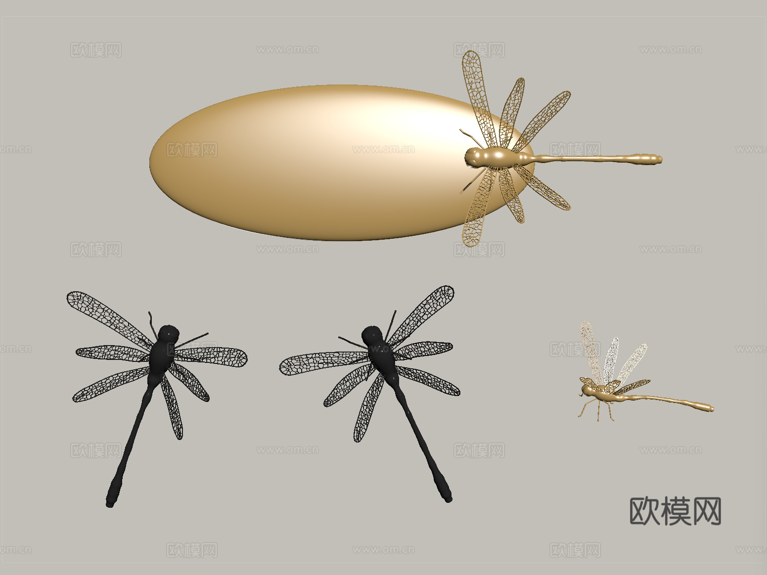 现代装饰摆件 艺术摆件su模型