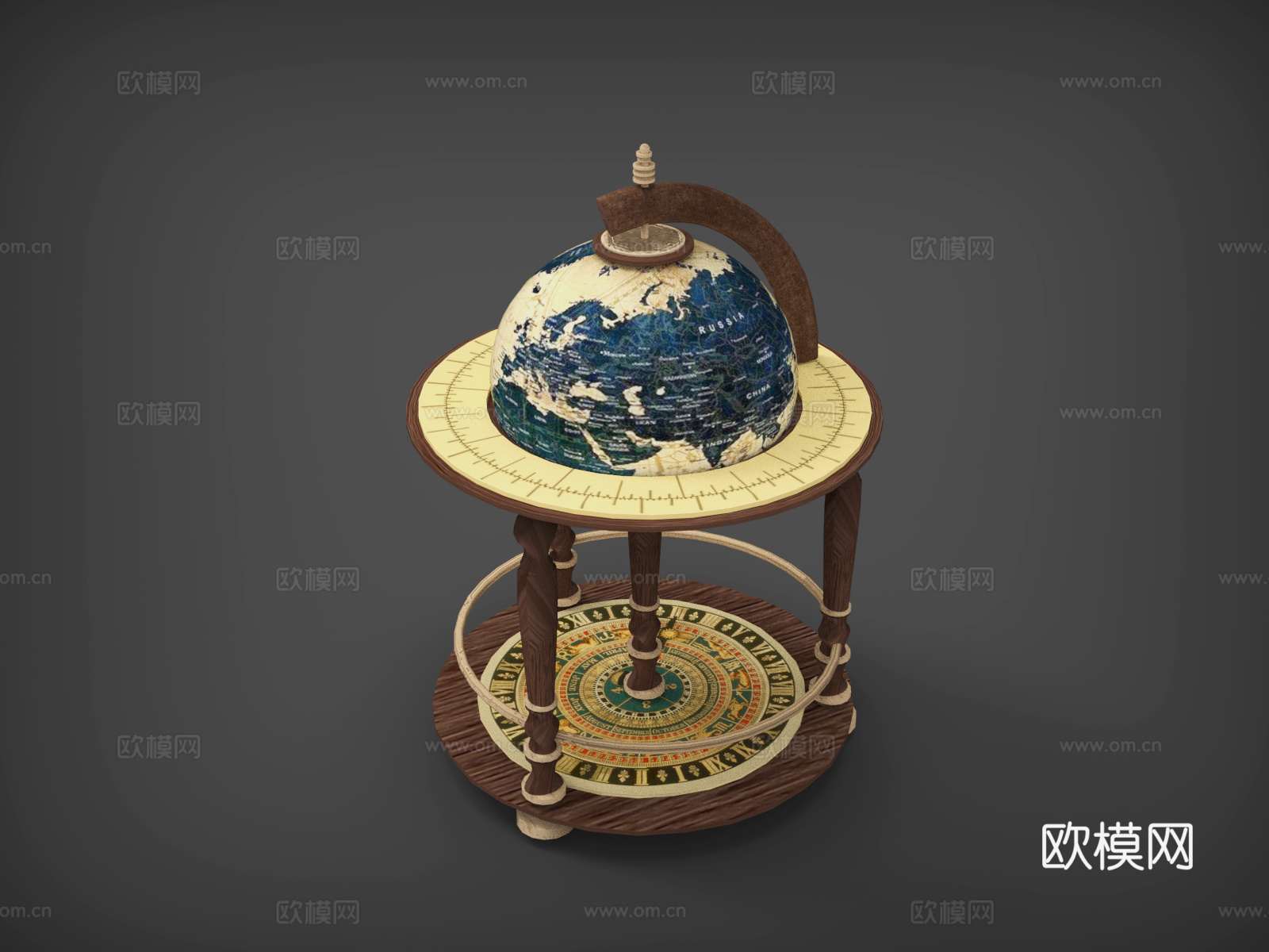 地球仪  地球仪奖杯  摆件  装饰品3d模型下载