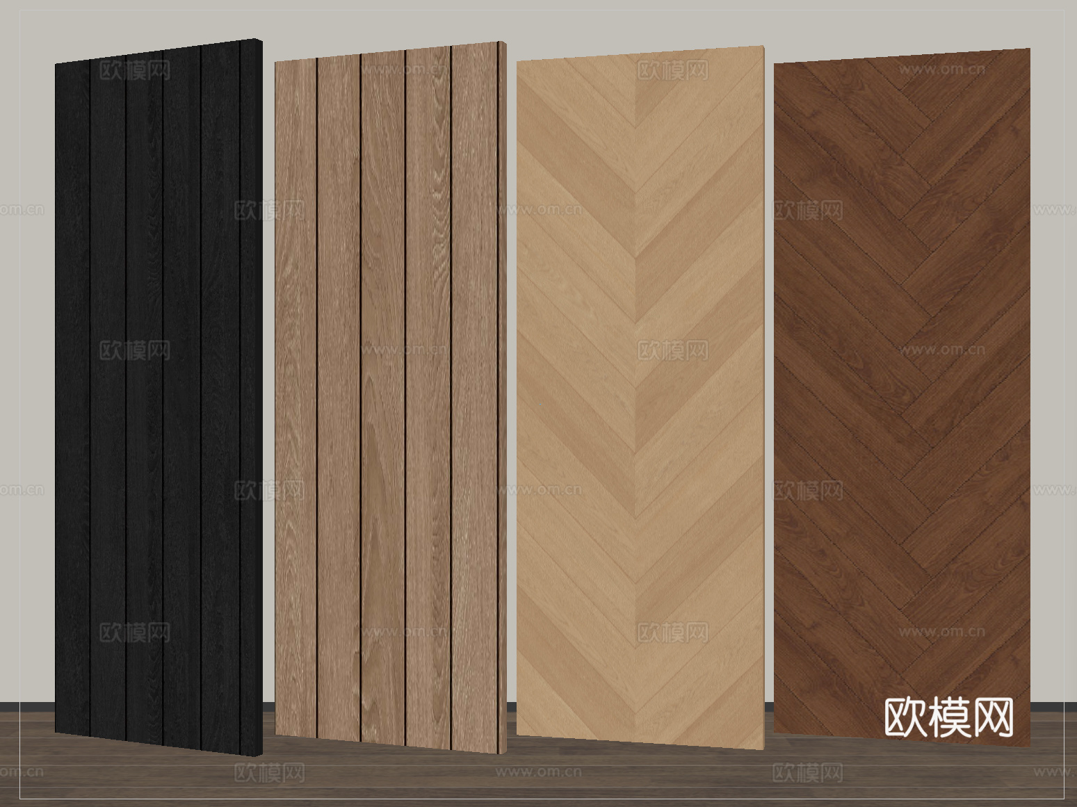 现代地板木地板 人字拼地板 拼花木地板 防腐木地板su模型