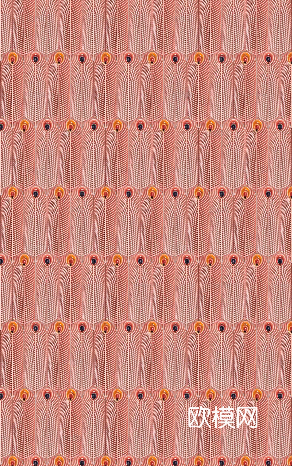 瓷砖 羽毛砖 孔雀羽 鱼鳞渐变瓷砖纹理 小花砖