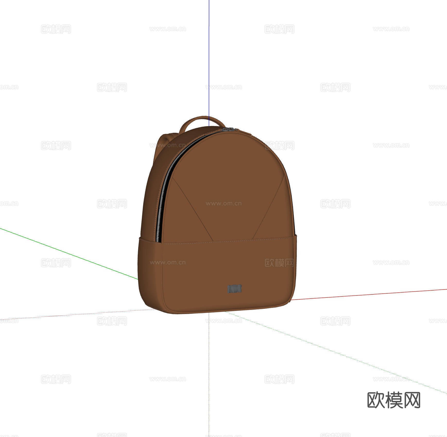 Poltrona Frau 现代双肩包 皮革双肩包 背包 书su模型