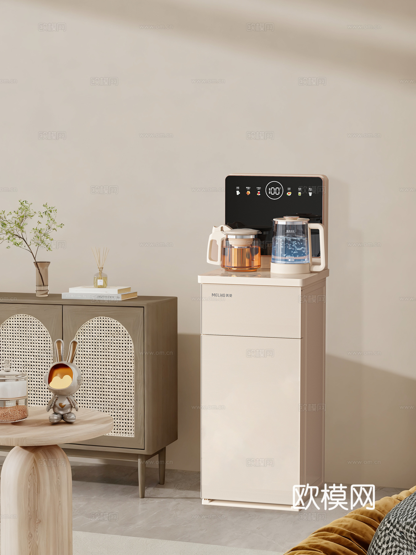 玄关柜边柜、茶吧机3d模型下载