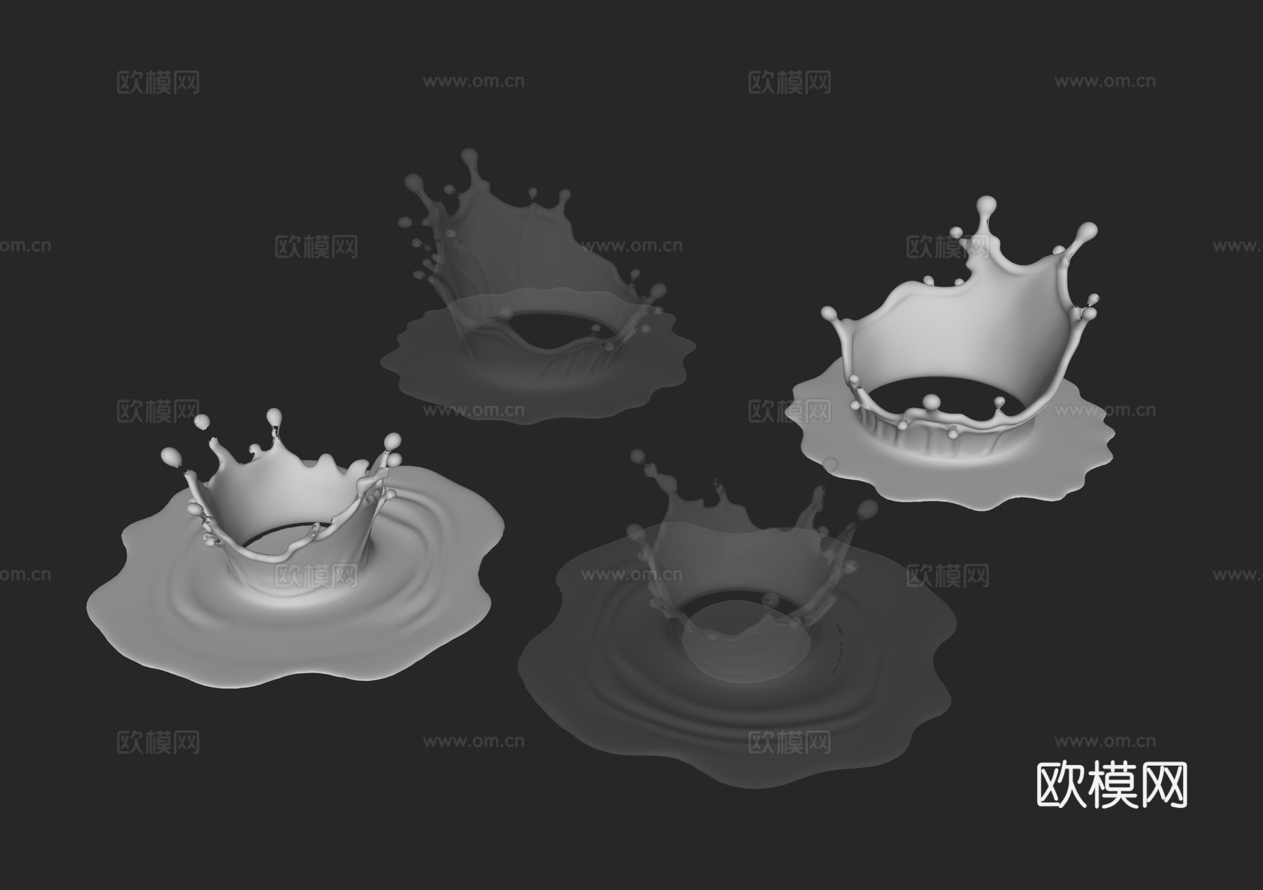水花雕塑 雕塑装置 水花 室内雕塑装饰 水花摆件su模型