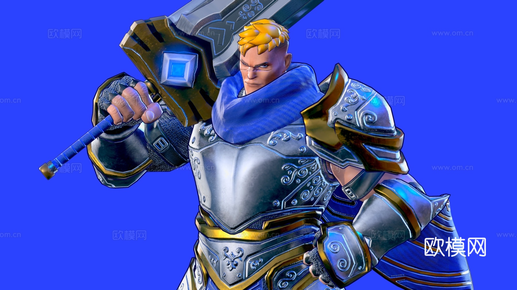科技感动漫人物 战斗装甲 动漫人物 游戏人物 战士 盖伦su模型