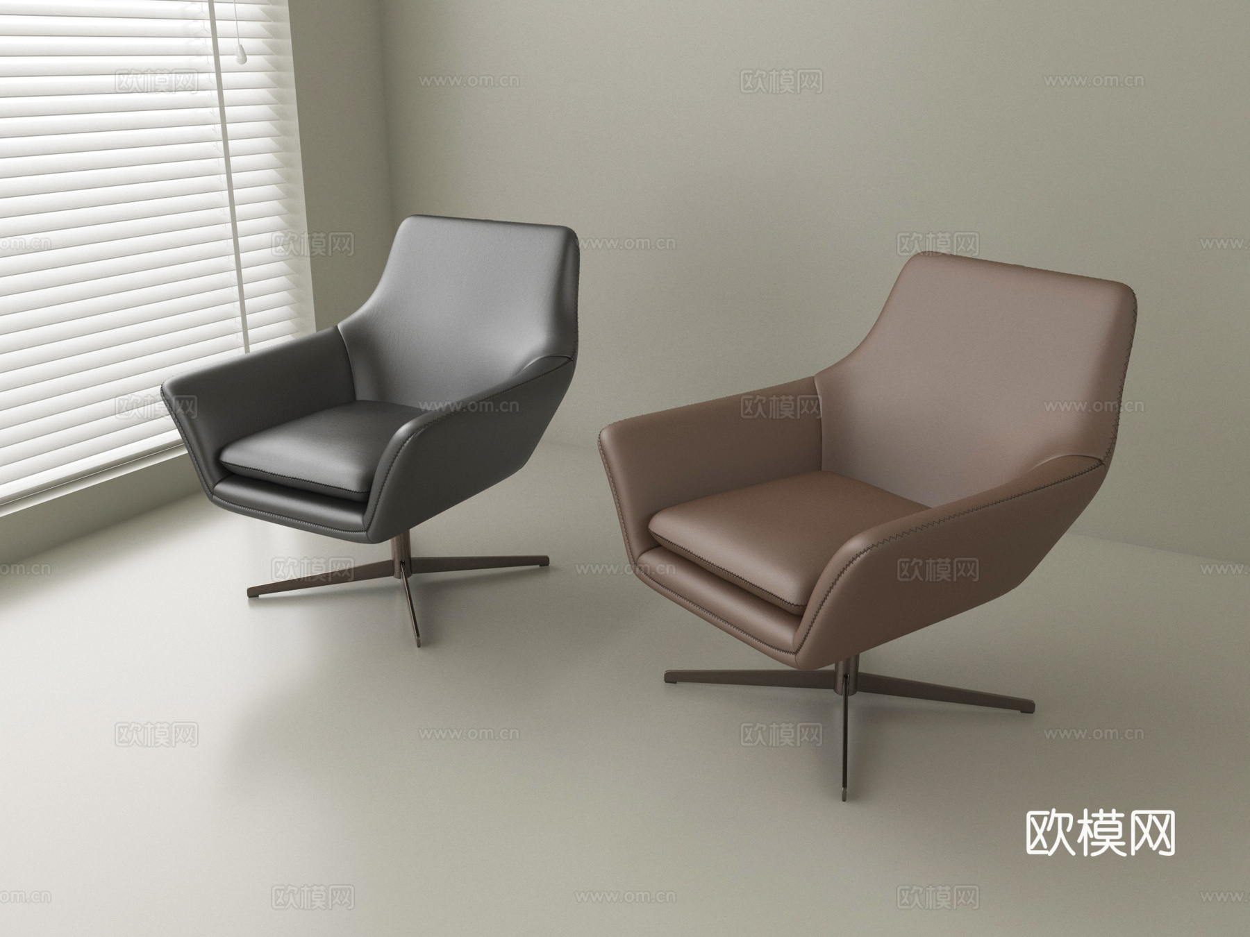 现代休闲椅 单椅 办公椅su模型