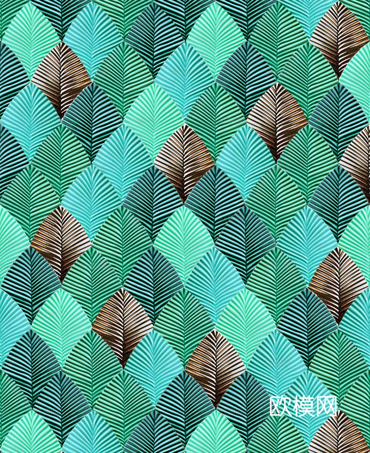 瓷砖 羽毛砖 孔雀羽 鱼鳞渐变瓷砖纹理 小花砖