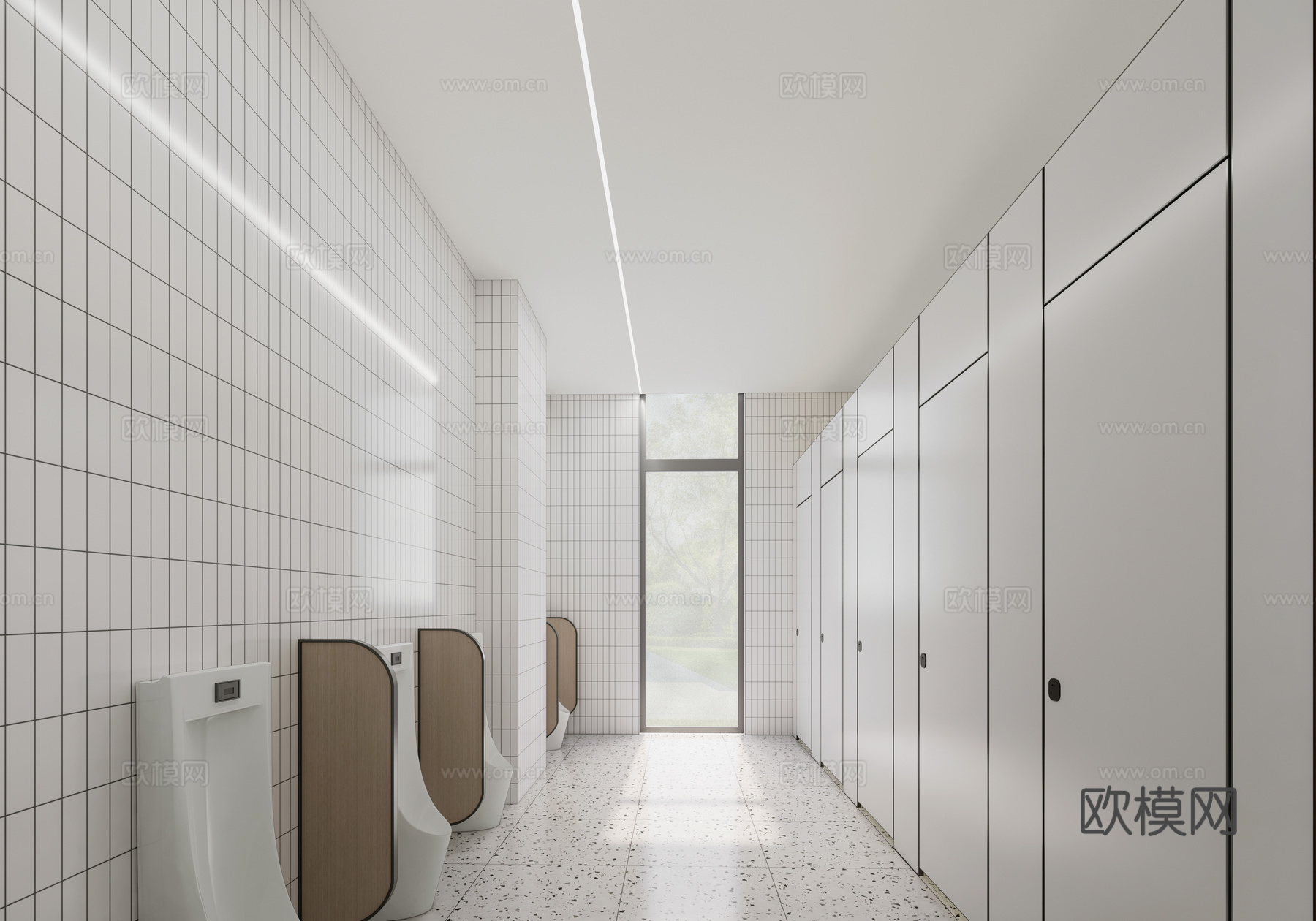 现代简约公共卫生间 现代公共卫生间 卫生间 公共卫生间 无障su模型