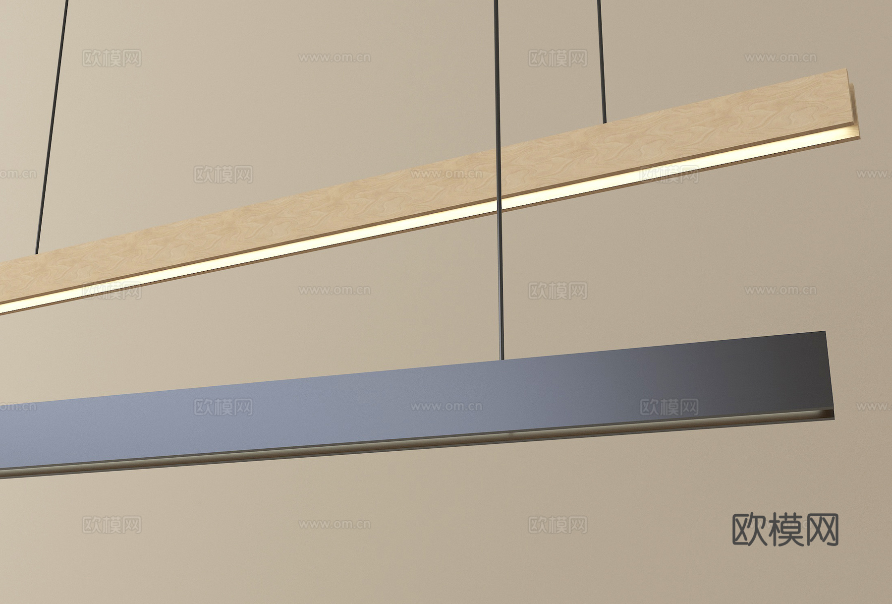 现代简约吊灯 金属su模型