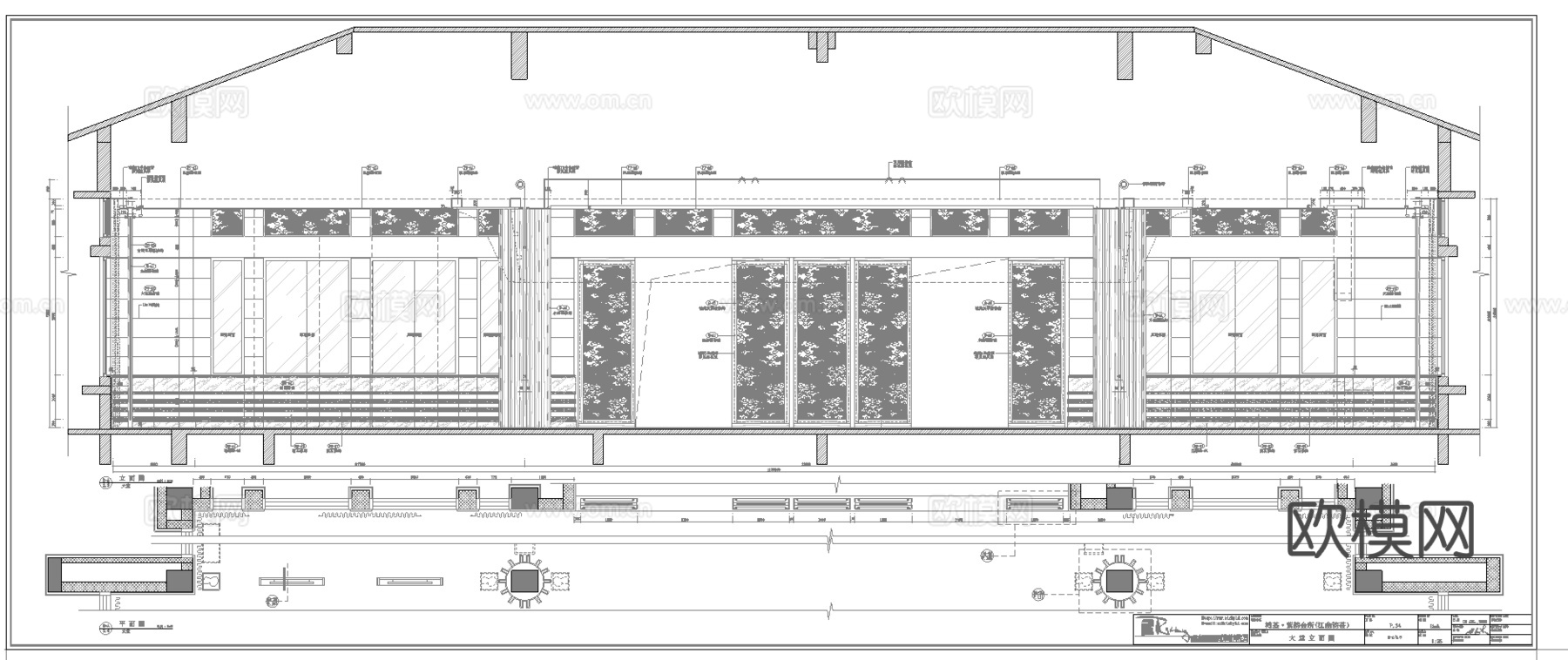 最新6套 会所 施工图合集cad施工图