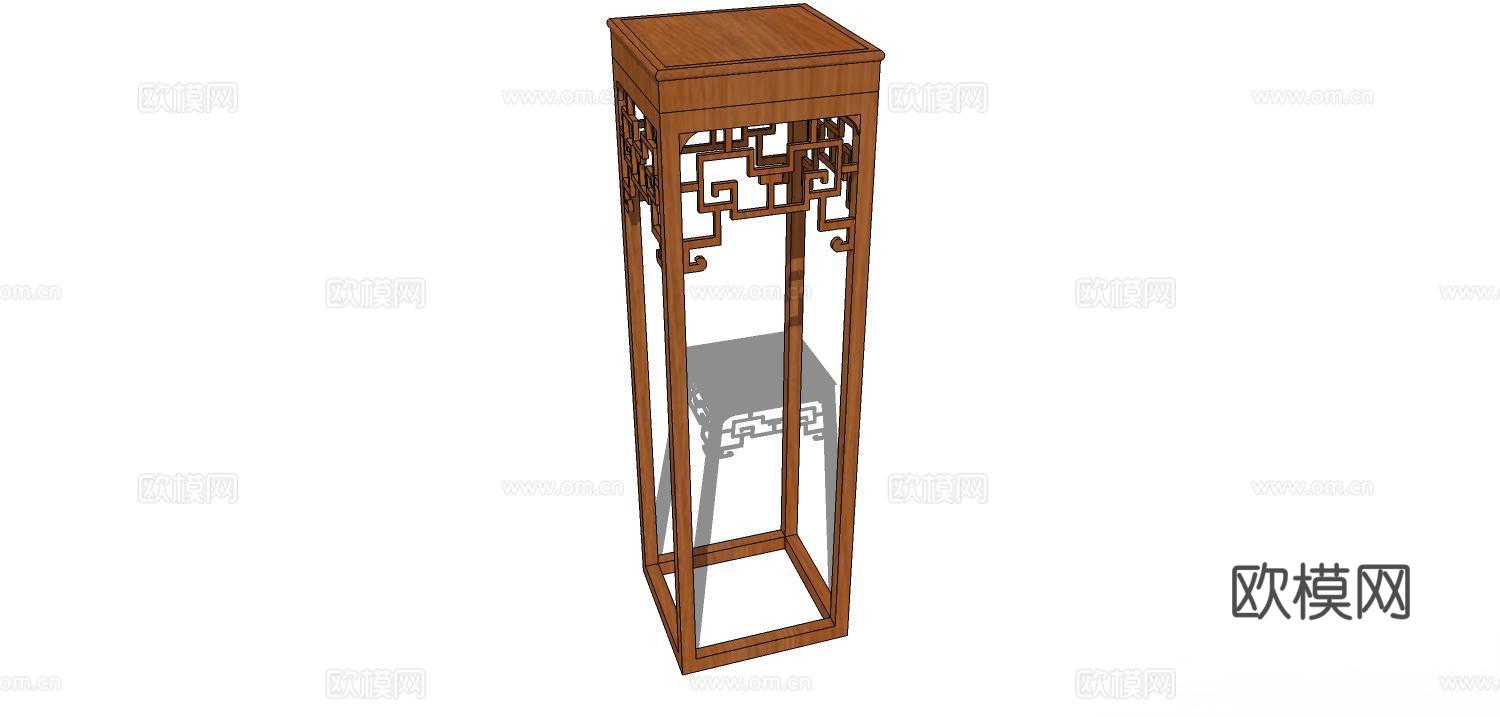 角几 边几 花几 实木花几su模型