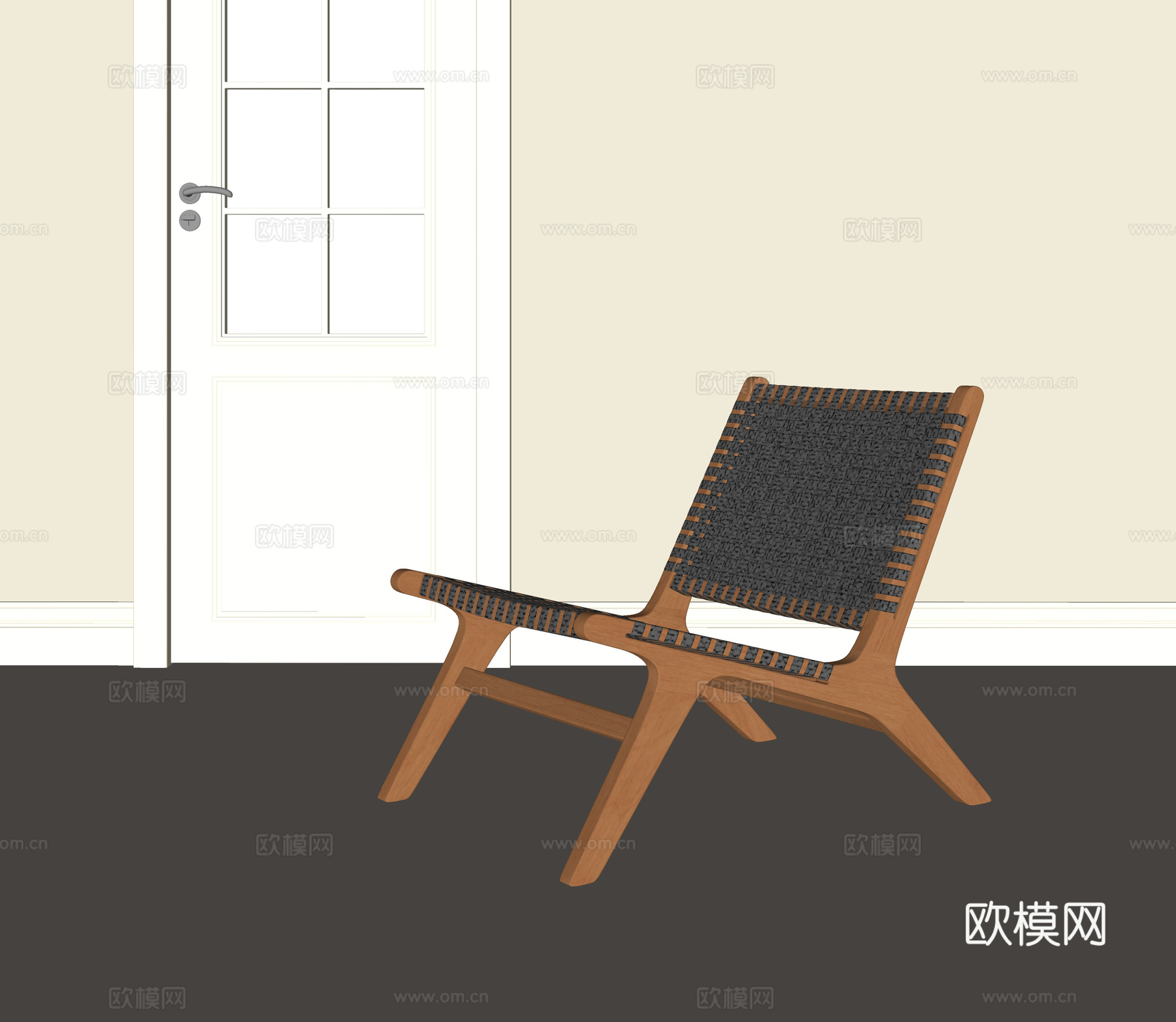 侘寂中古休闲su模型