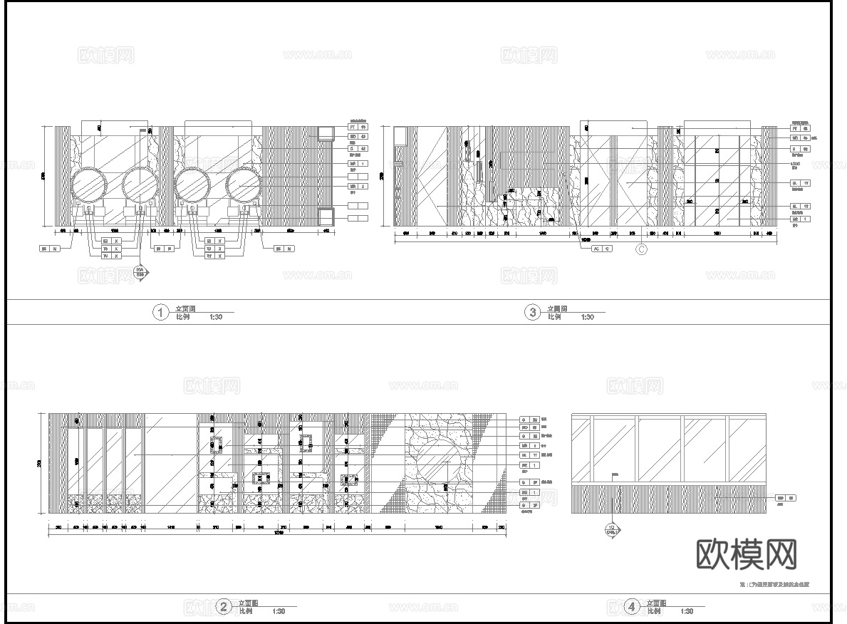 最新6套 会所 施工图 效果图合集cad施工图