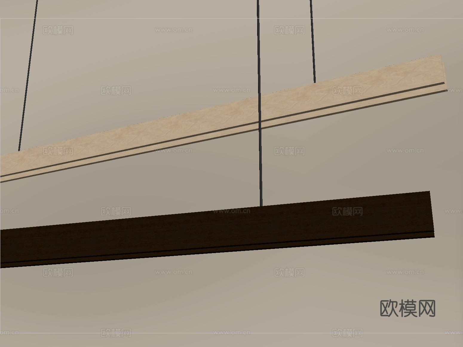 现代简约吊灯 金属su模型