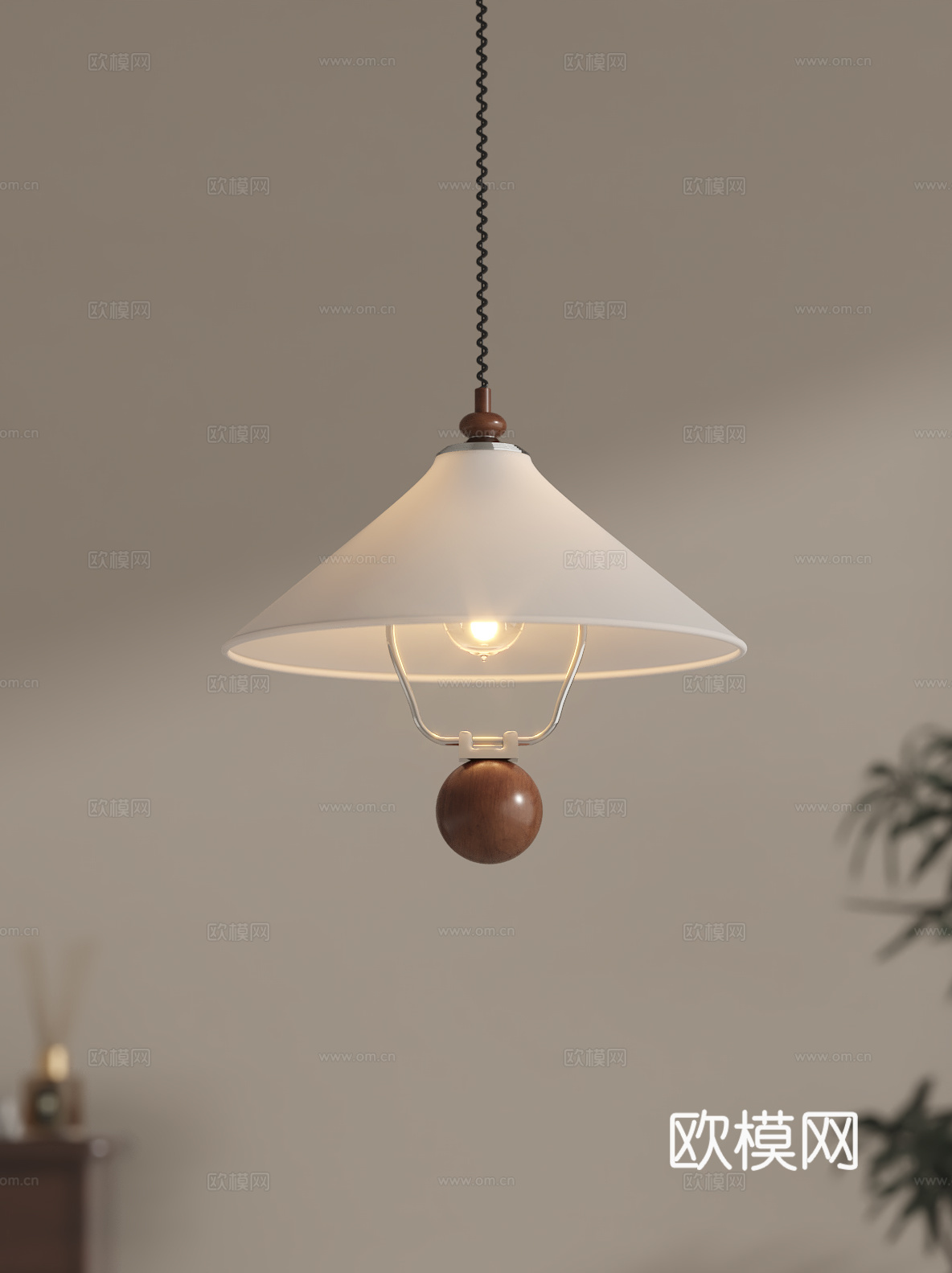 法式复古吊灯 餐厅吊灯 床头小吊灯su模型