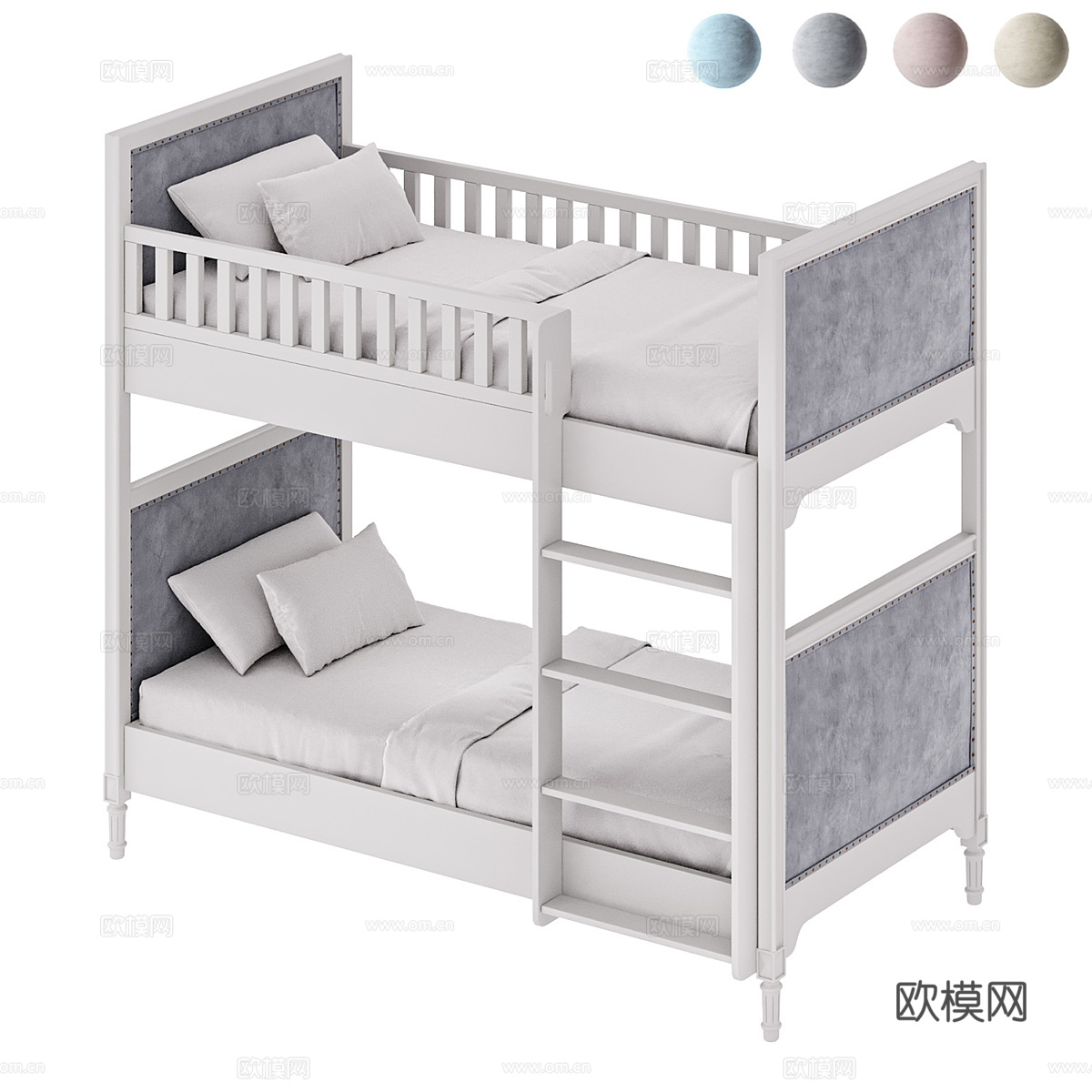 上下床3d模型