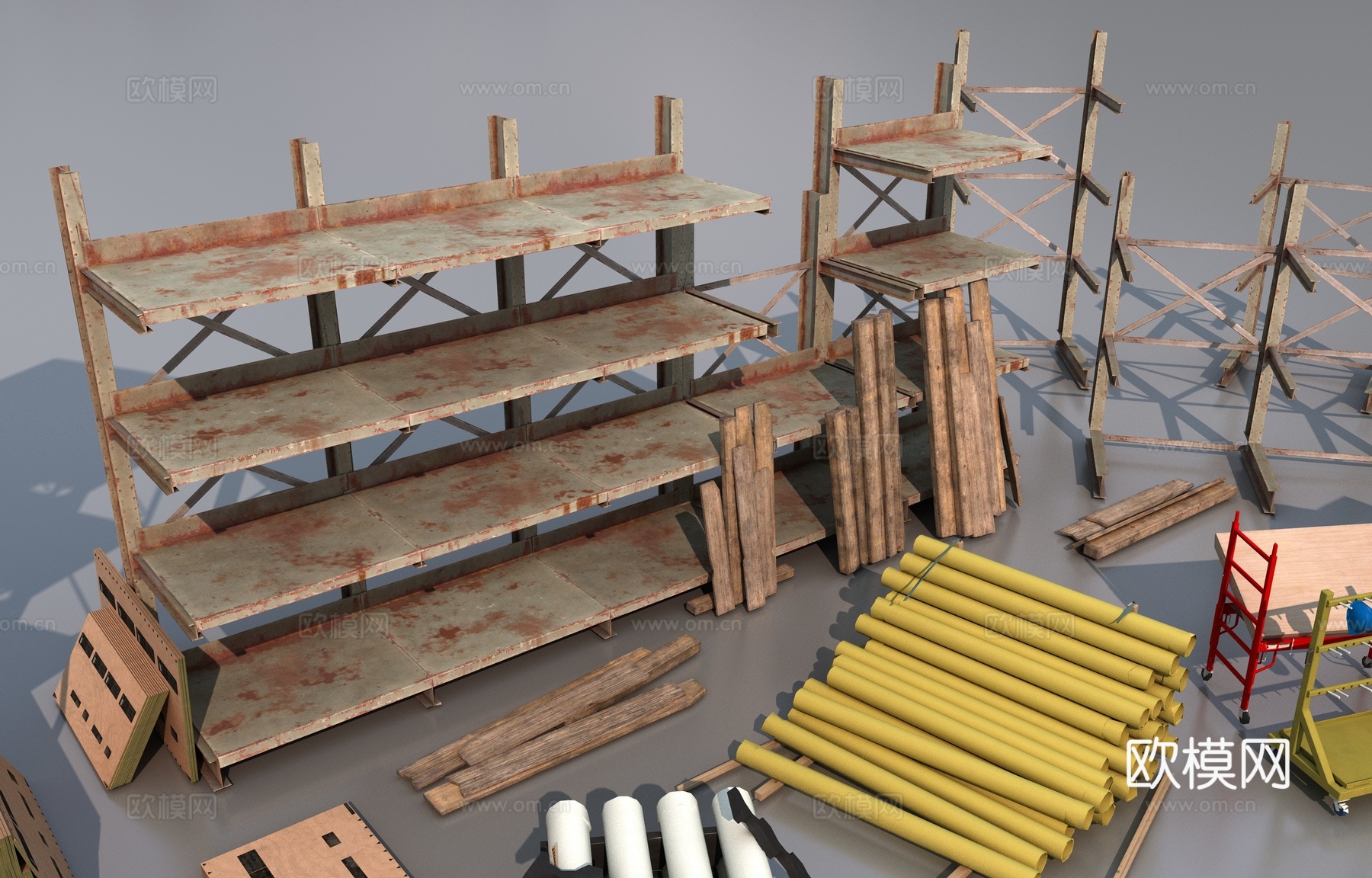 工地物品建材3d模型下载（渲染图4）