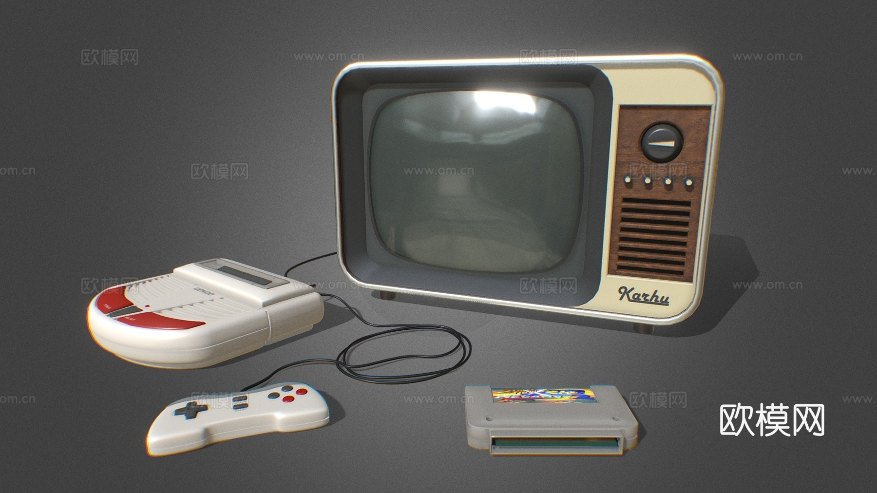 复古游戏手柄 游戏设备 游戏套装 电子游戏su模型