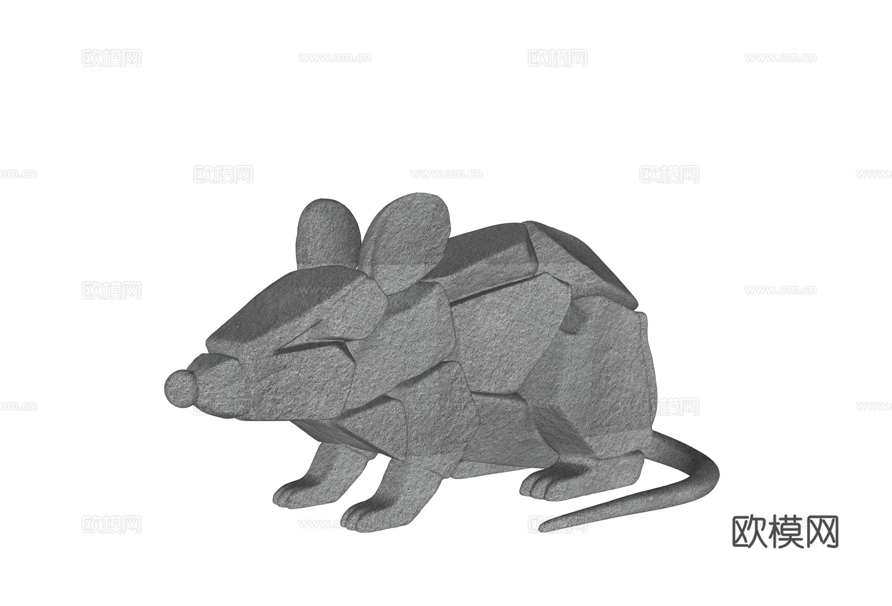 老鼠雕塑 石块拼接雕塑 动物雕塑 景观雕塑 公园雕塑 老鼠艺su模型