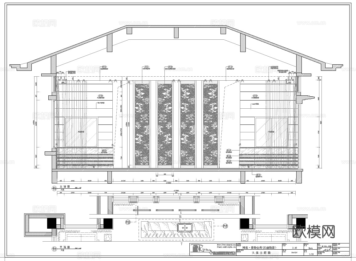 最新6套 会所 施工图合集cad施工图