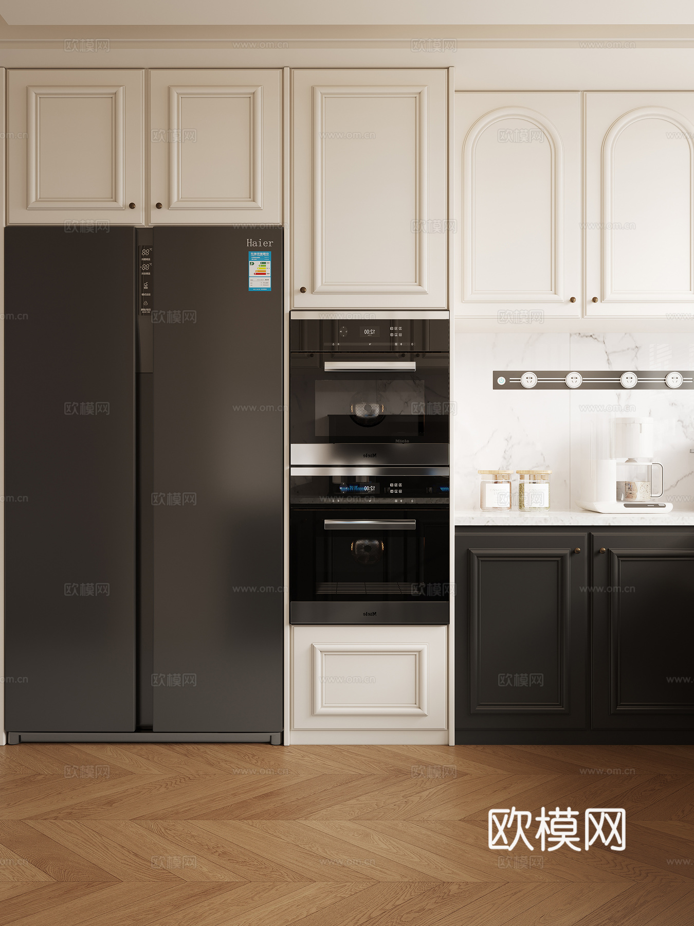 法式厨房 中古厨房3d模型下载（渲染图2）