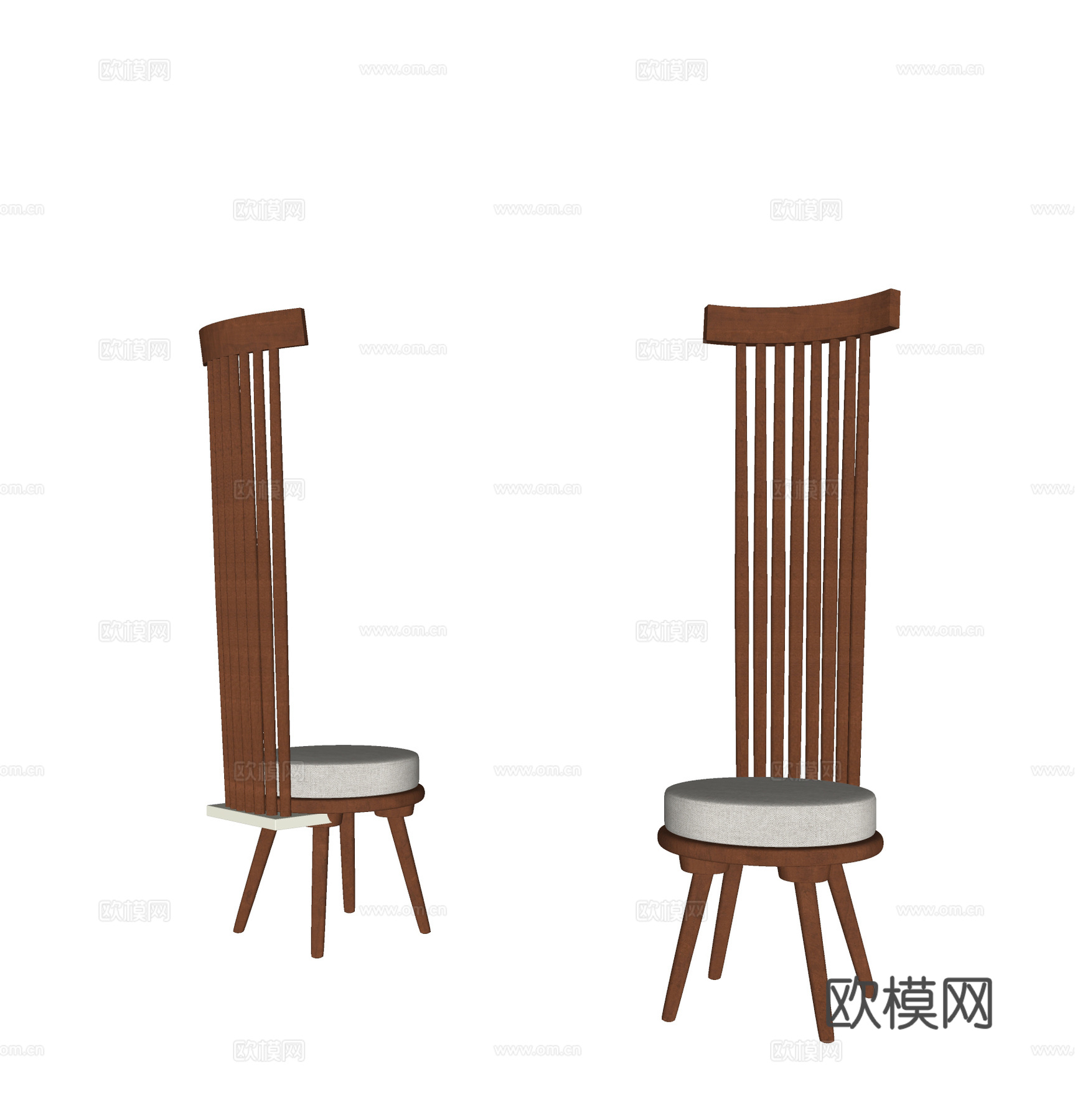 现代单椅 休闲椅 高背椅 餐椅 复古单椅 艺术单椅su模型