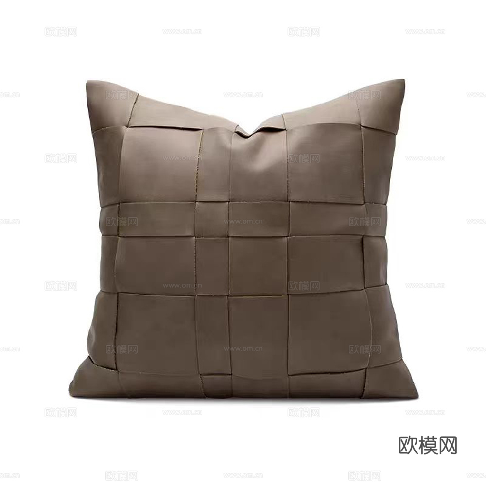 现代抱枕 枕头 皮革抱枕 编织抱枕