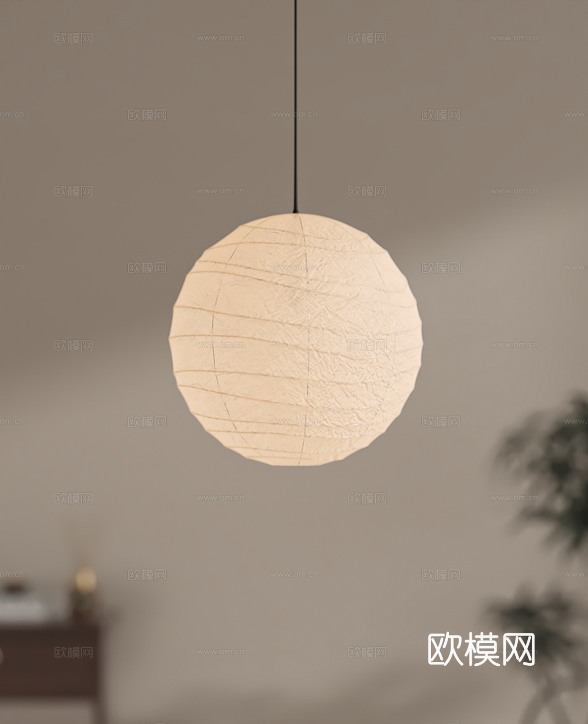 现代侘寂吊灯  餐厅吊灯su模型