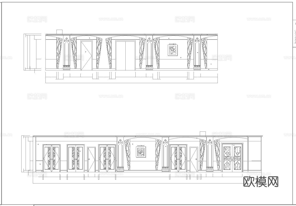 最新6套 酒吧 KTV 施工图 效果图合集cad施工图