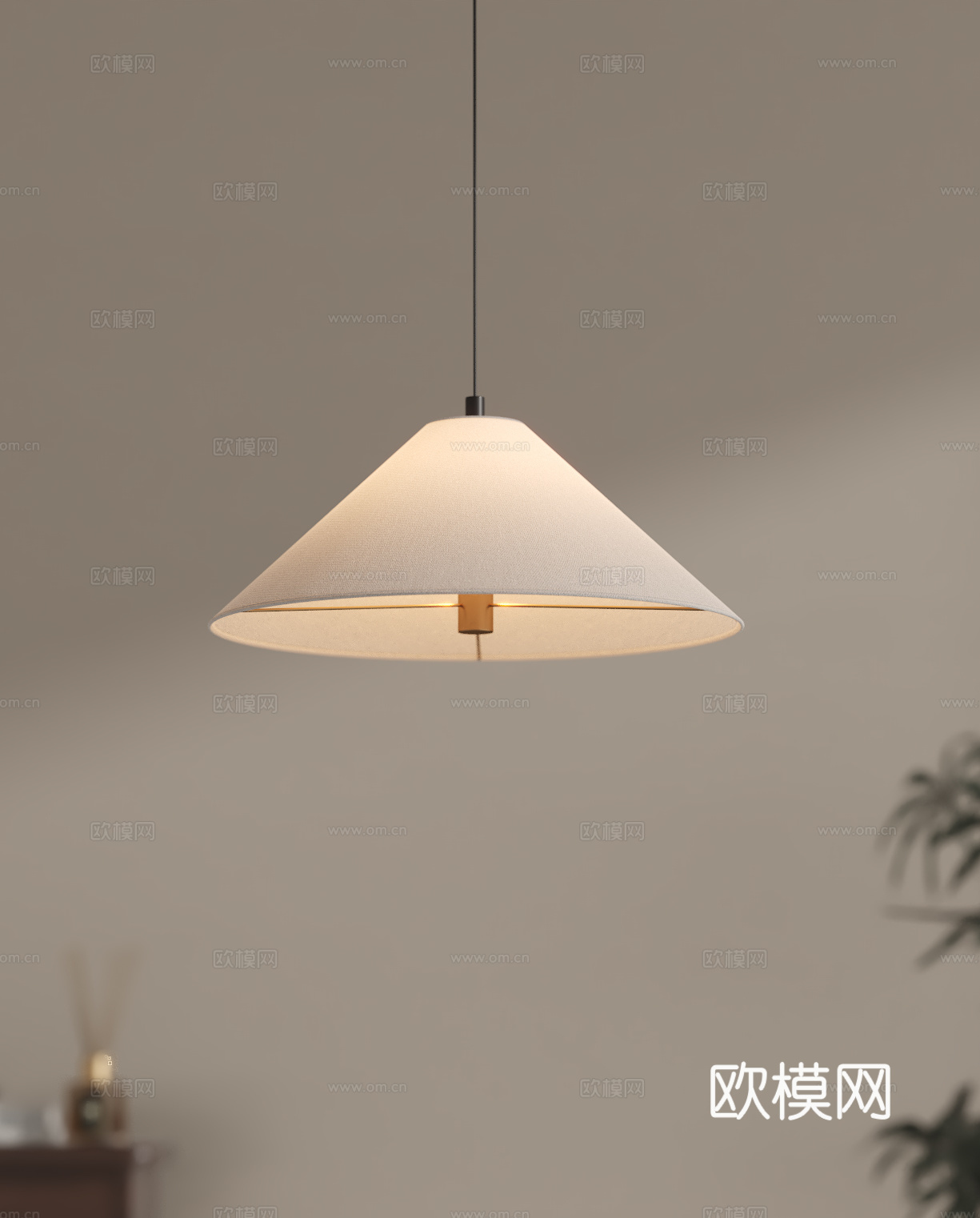 现代侘寂吊灯 餐厅吊灯 床头小吊灯su模型