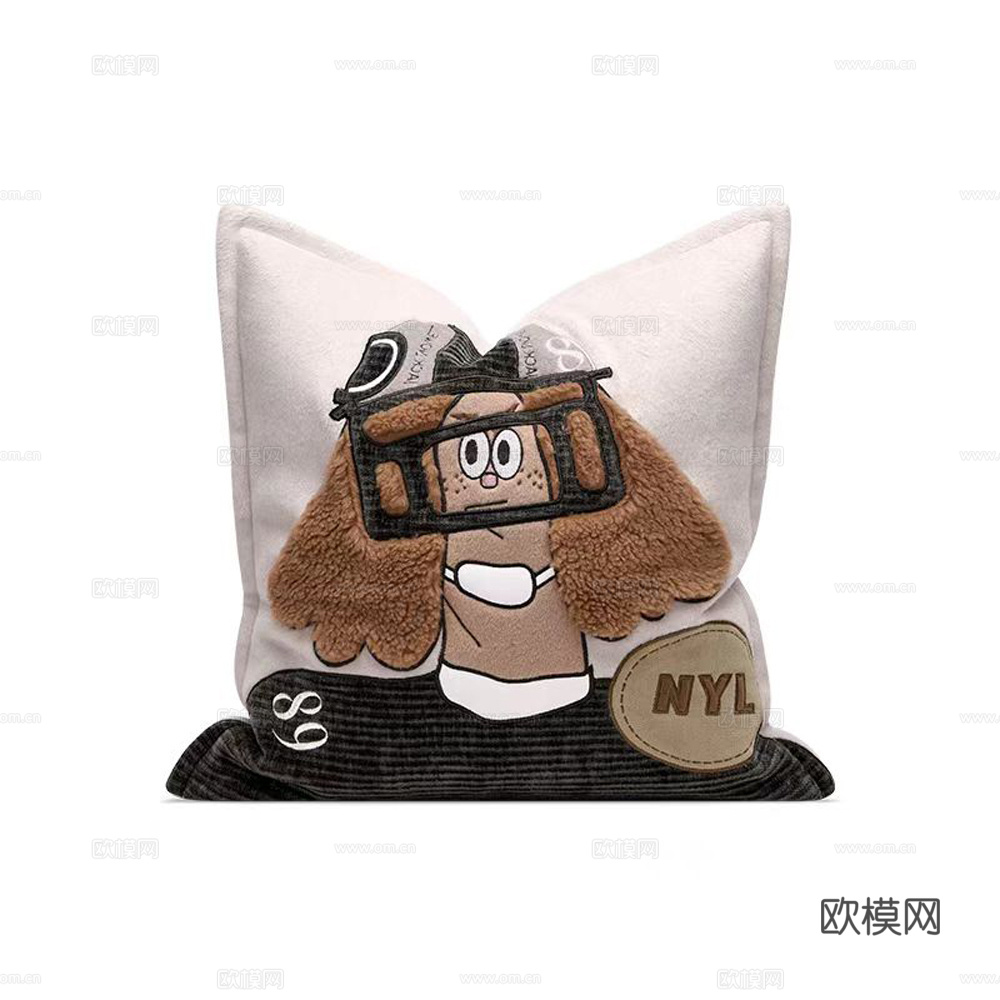 现代抱枕 枕头 印花抱枕 毛绒抱枕