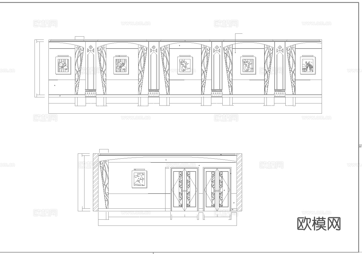 最新6套 酒吧 KTV 施工图 效果图合集cad施工图