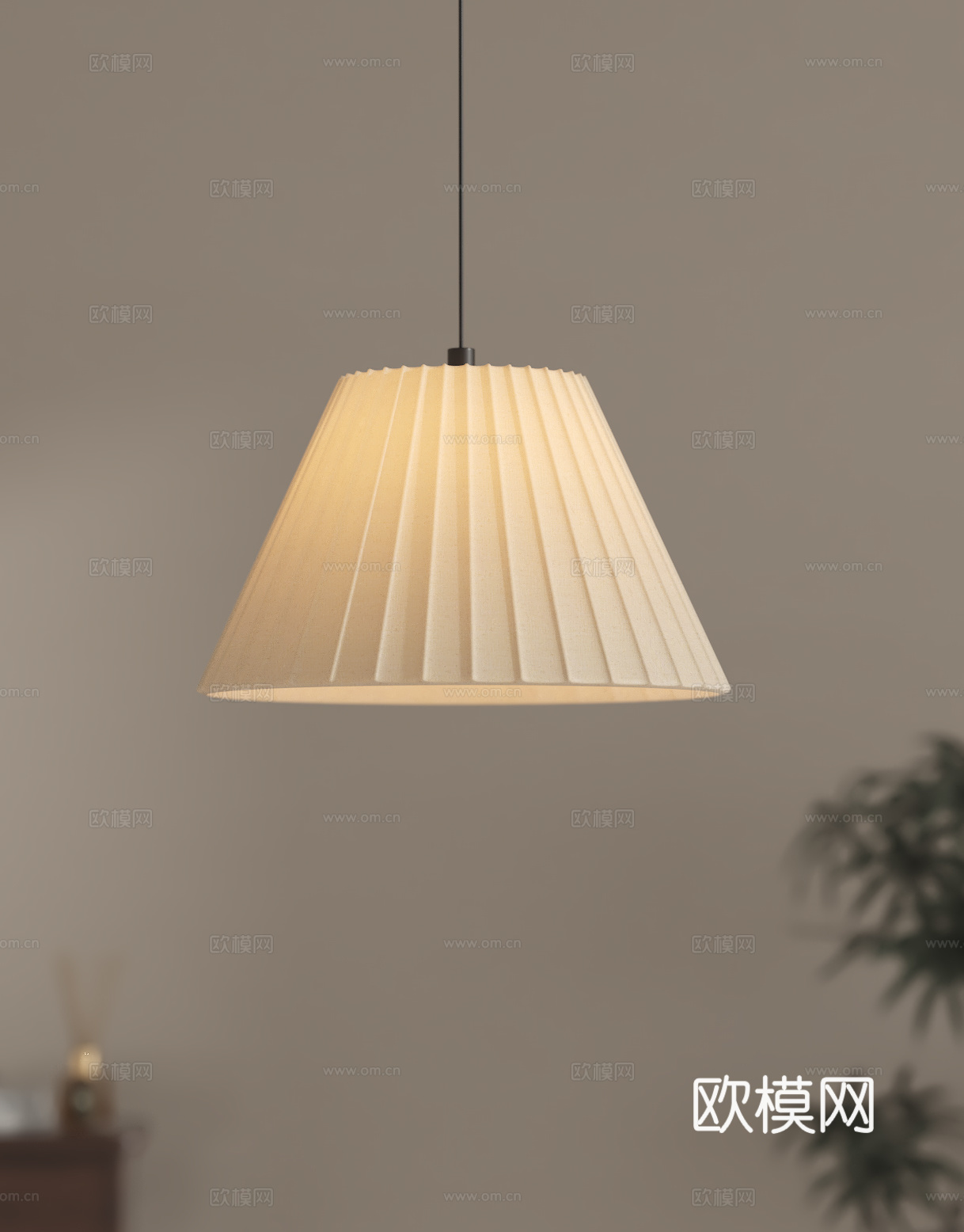 法式侘寂吊灯 餐厅吊灯 床头小吊灯su模型