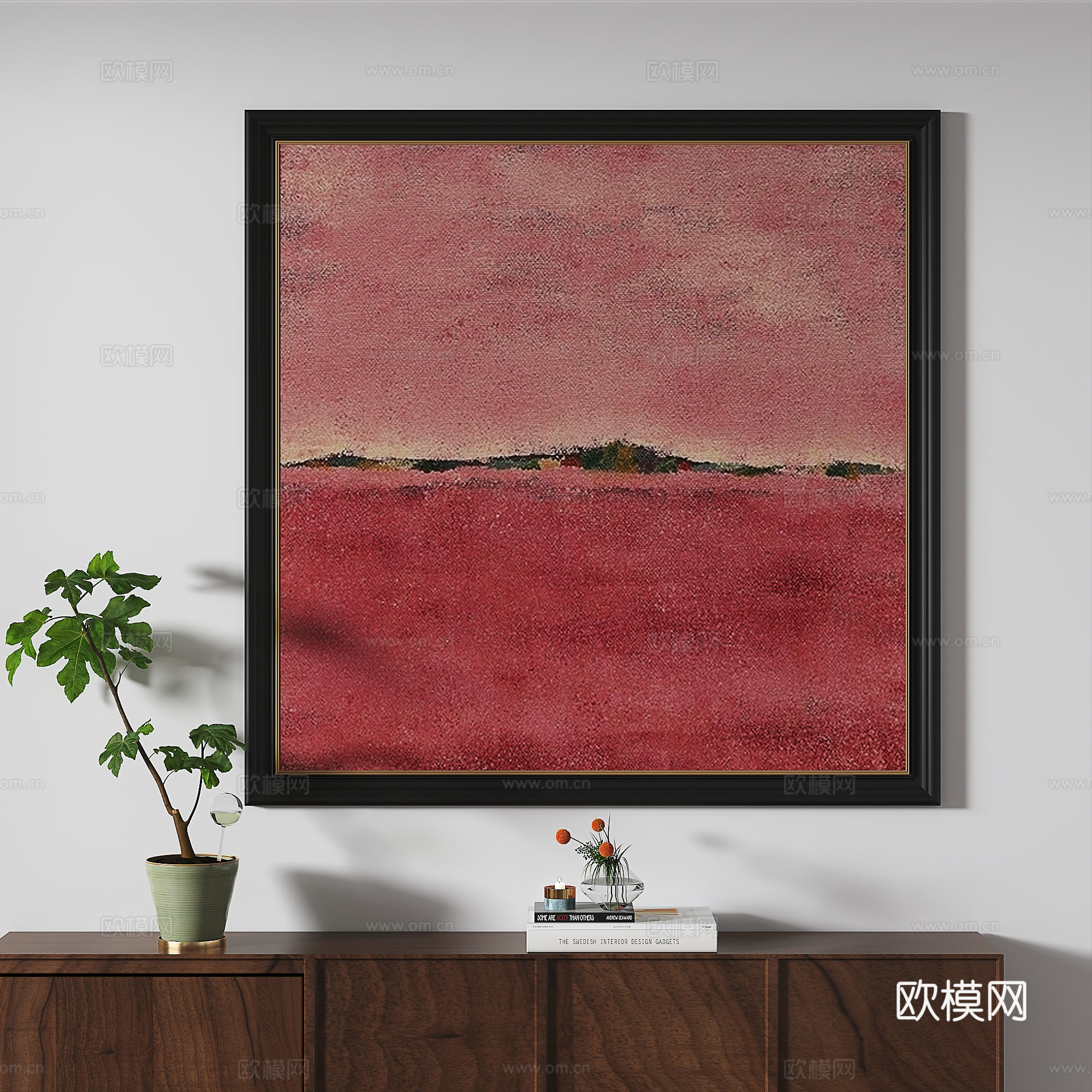 简欧，复古，轻奢，油画，装饰画3d模型