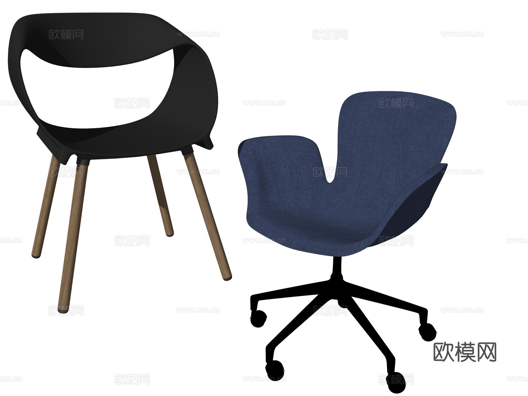 现代单人座椅su模型