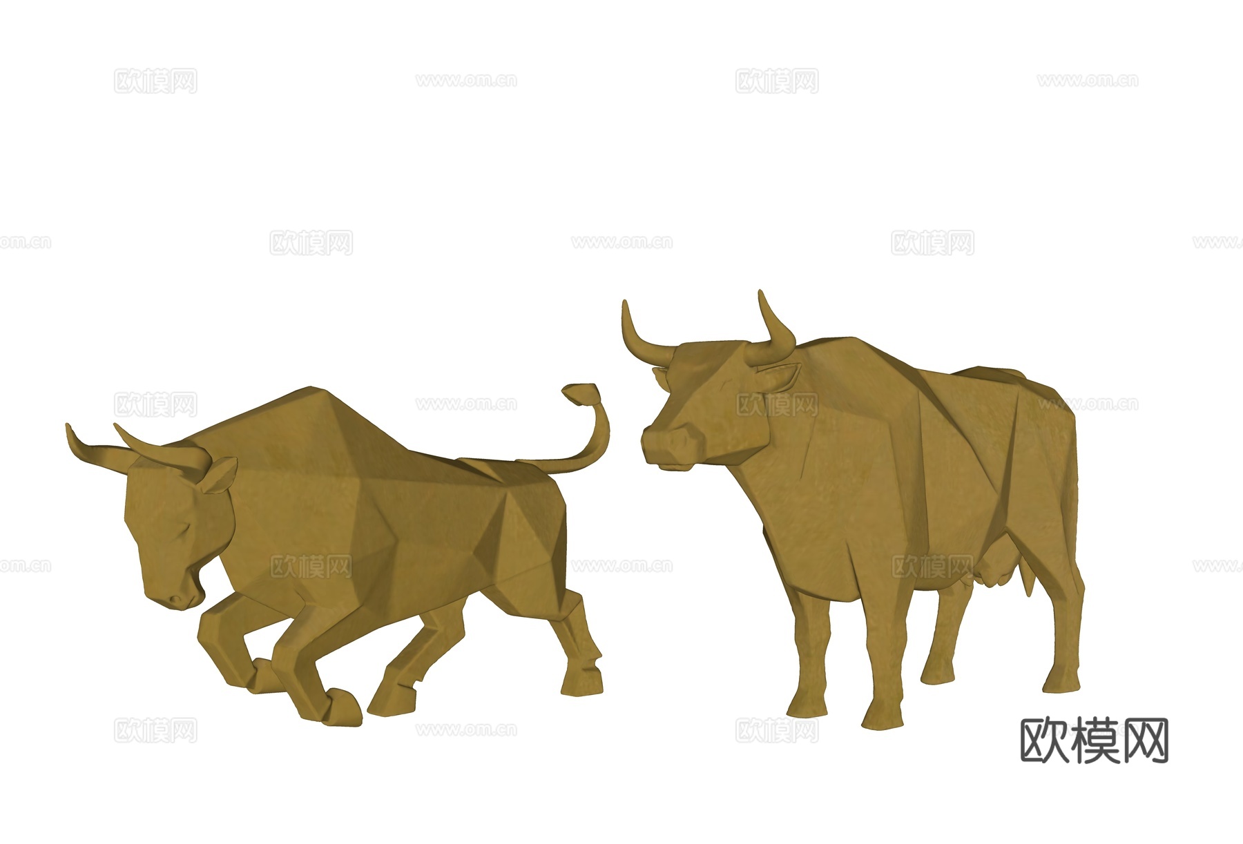 牛雕塑 不锈钢牛雕塑 动物雕塑 景观雕塑 公园雕塑 艺术雕塑su模型