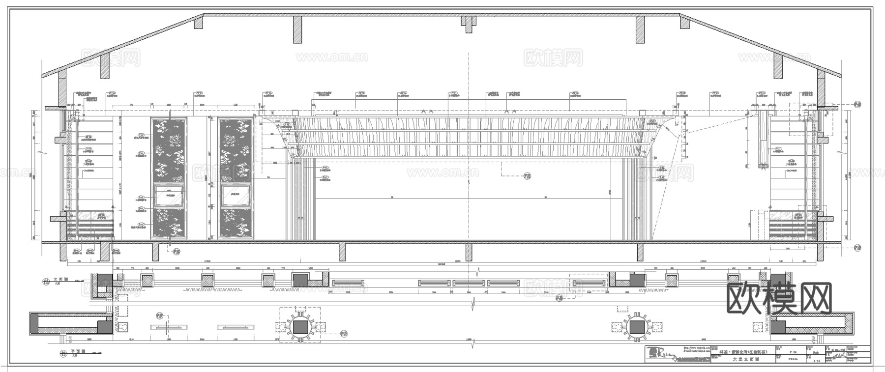 最新6套 会所 施工图合集cad施工图