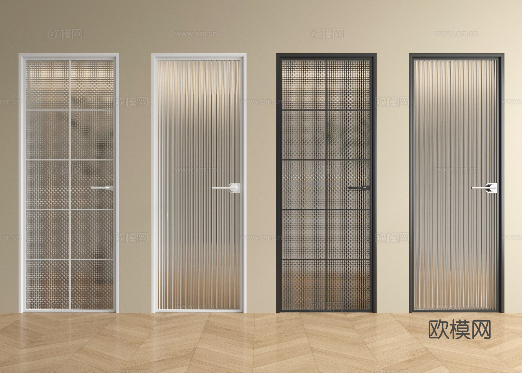 现代单开门 玻璃单开门 长虹玻璃单开门 磨砂玻璃单开门 厨卫su模型