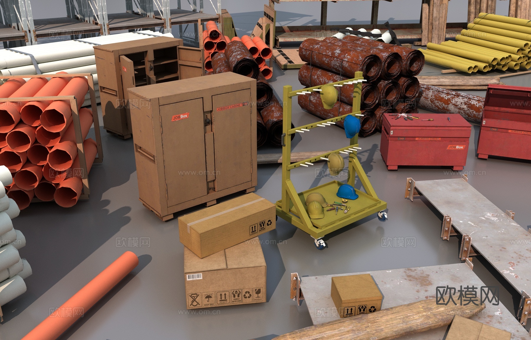工地物品建材3d模型下载（渲染图5）