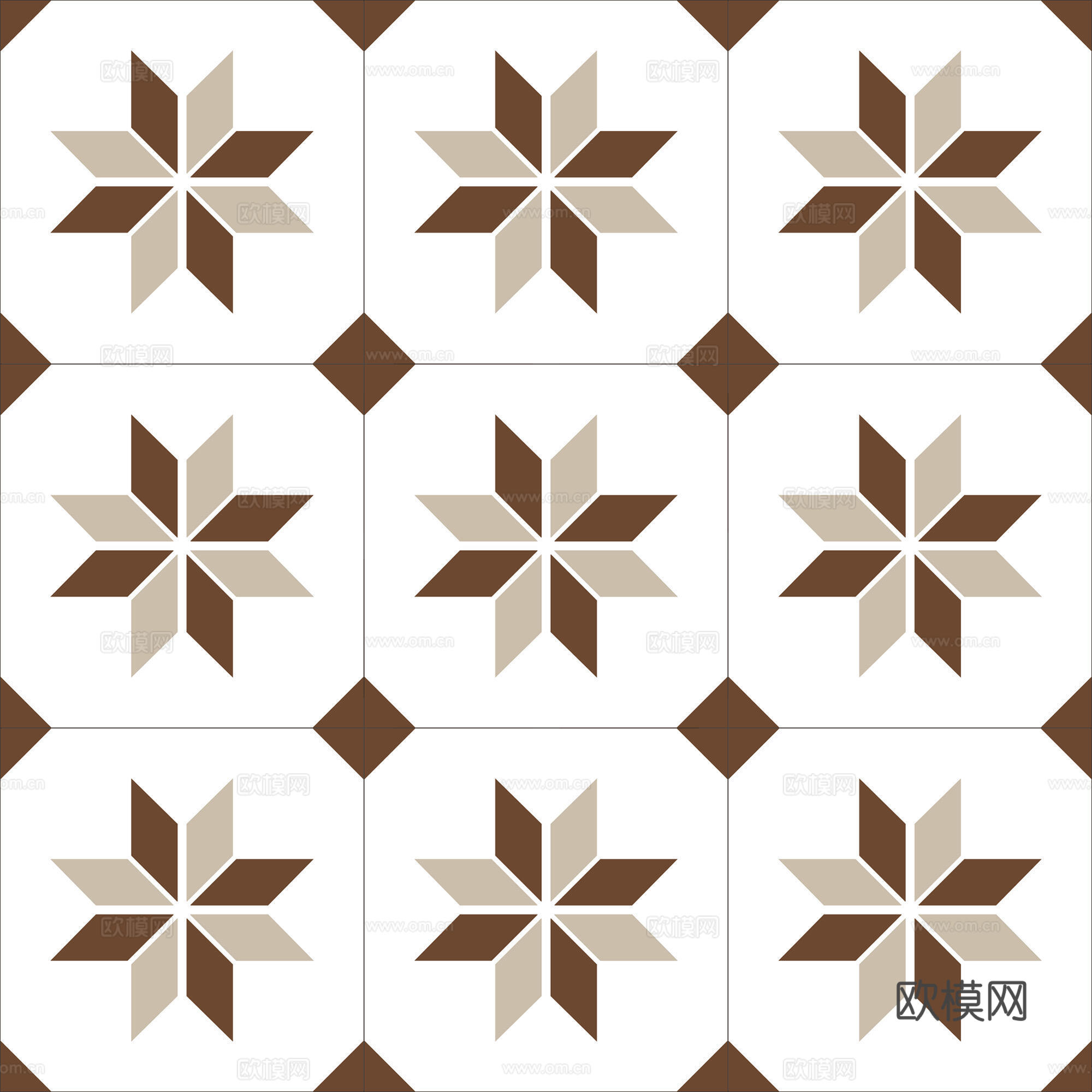 复古风高清小花砖