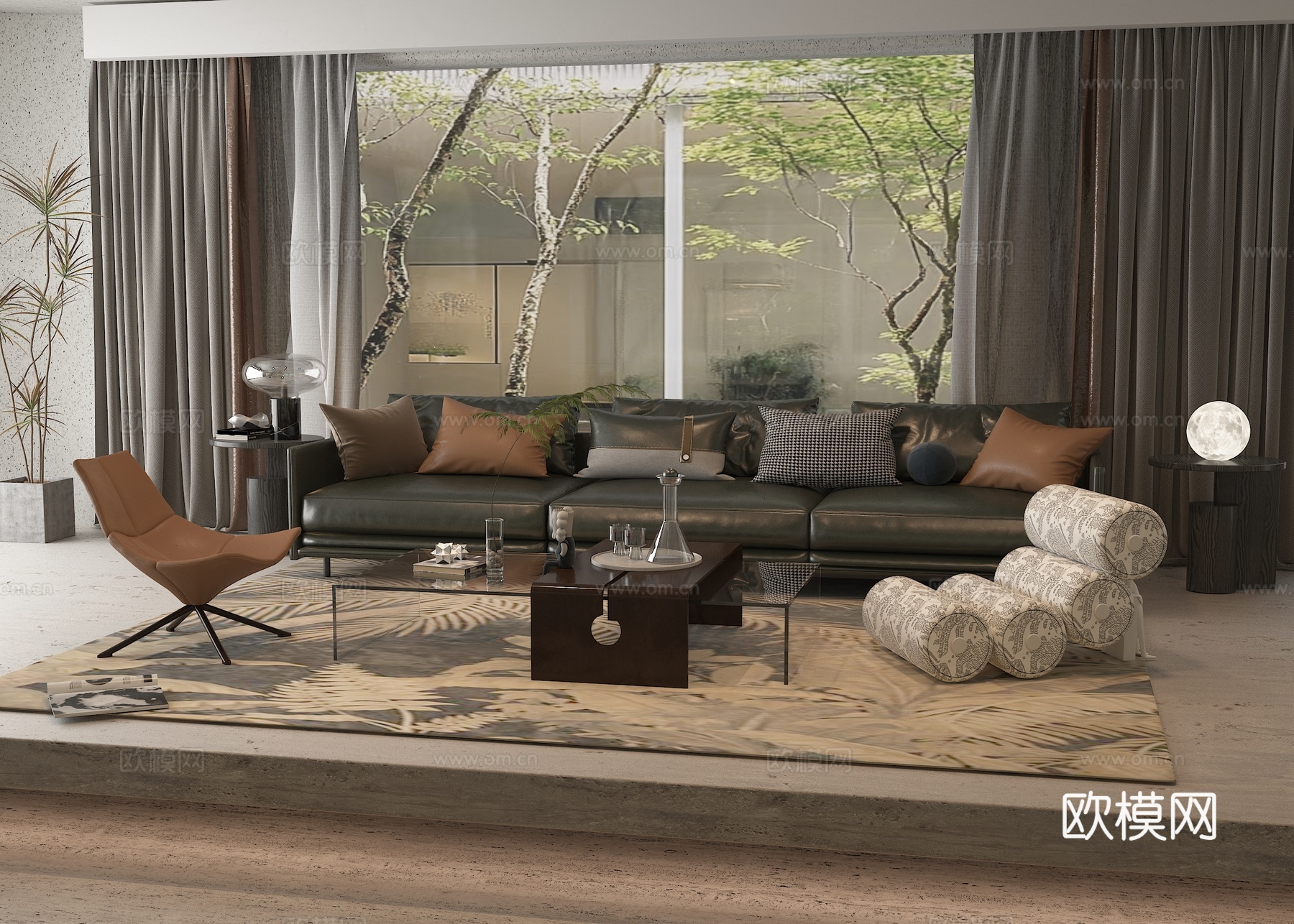 现代客厅su模型