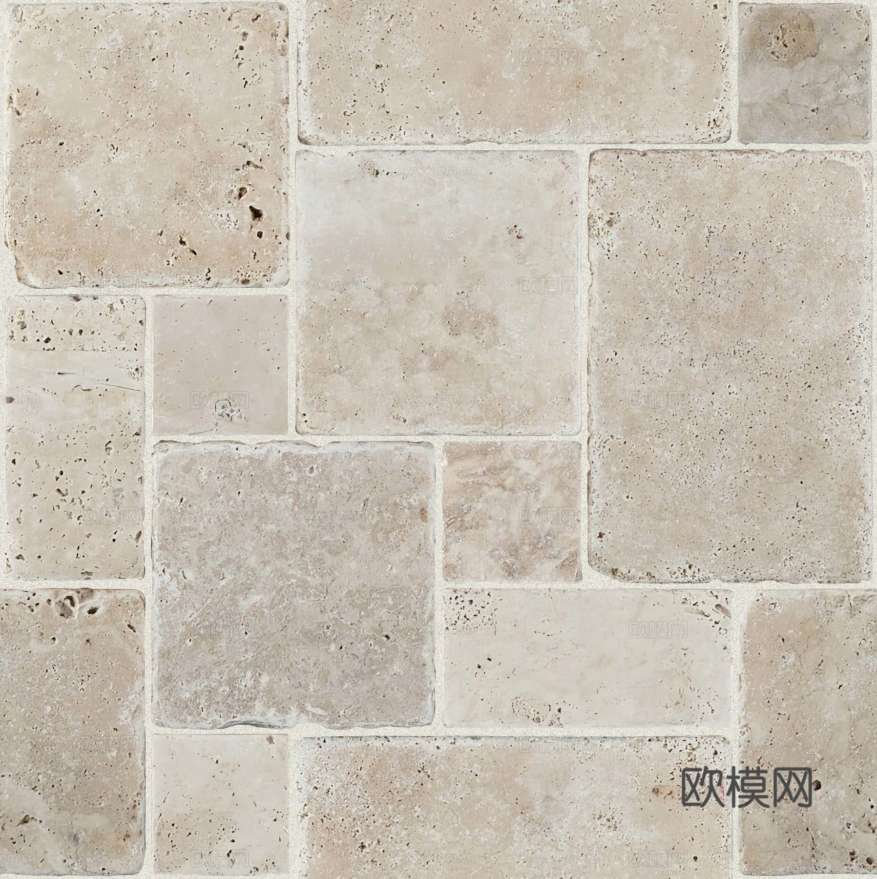 现代无缝米黄色莱姆石 石材背景墙 仿古砖贴图