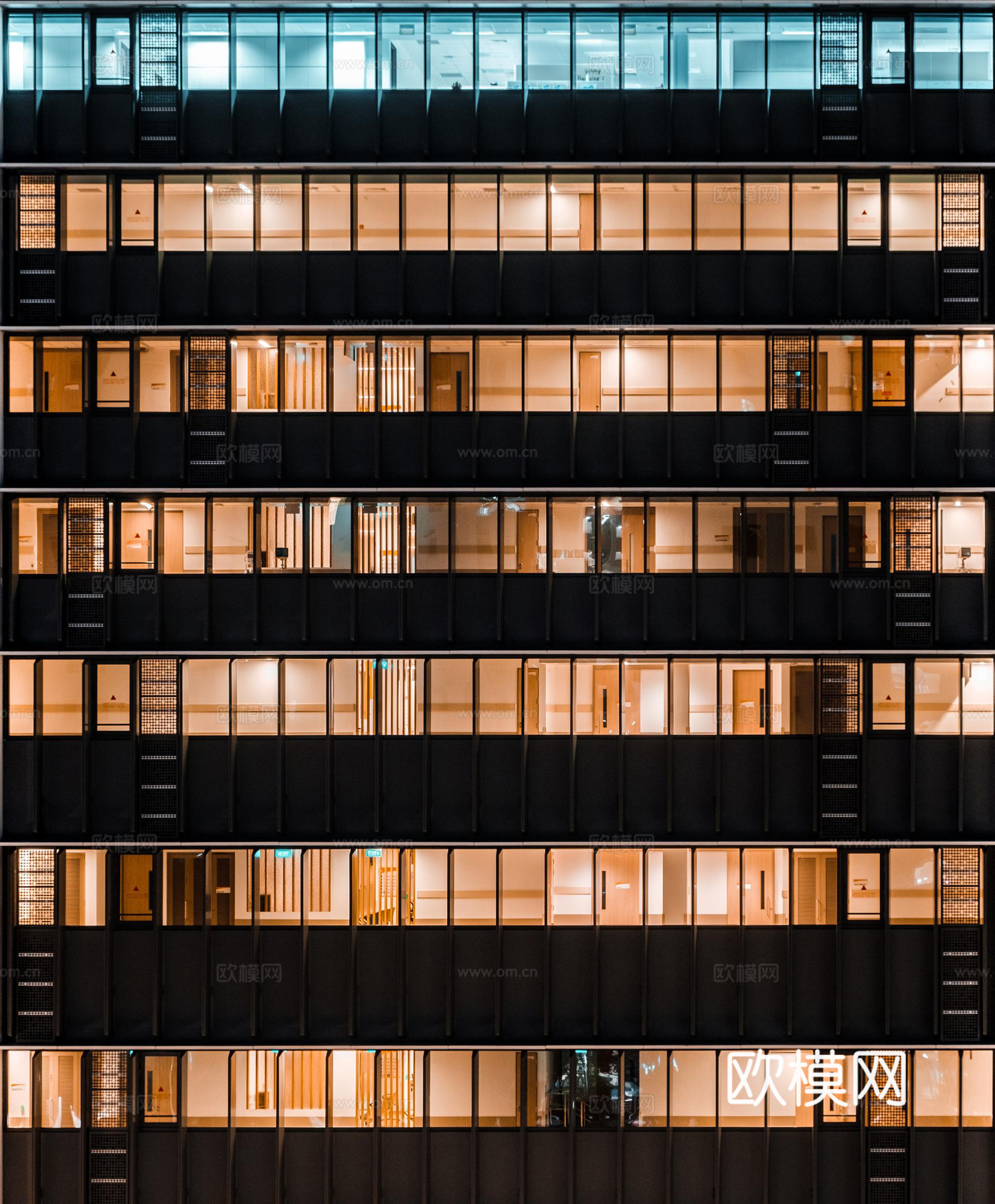 昼夜窗户外景大厦下载