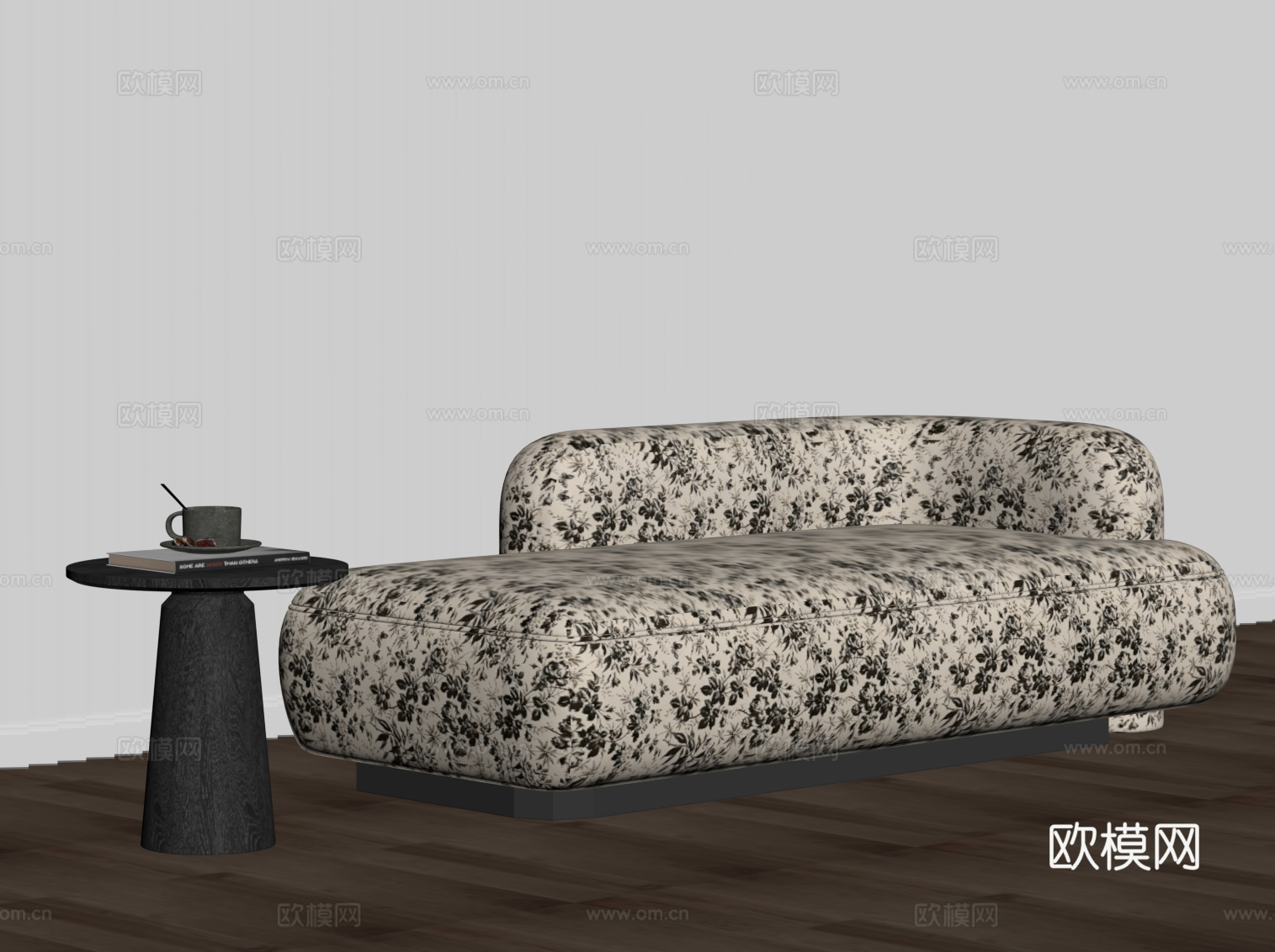 现代中古风贵妃椅 沙发椅su模型