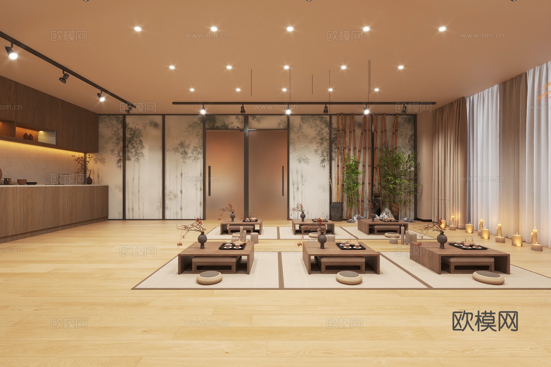 美容院疗愈店疗愈馆美容床景观3d模型3d模型下载（渲染图2）