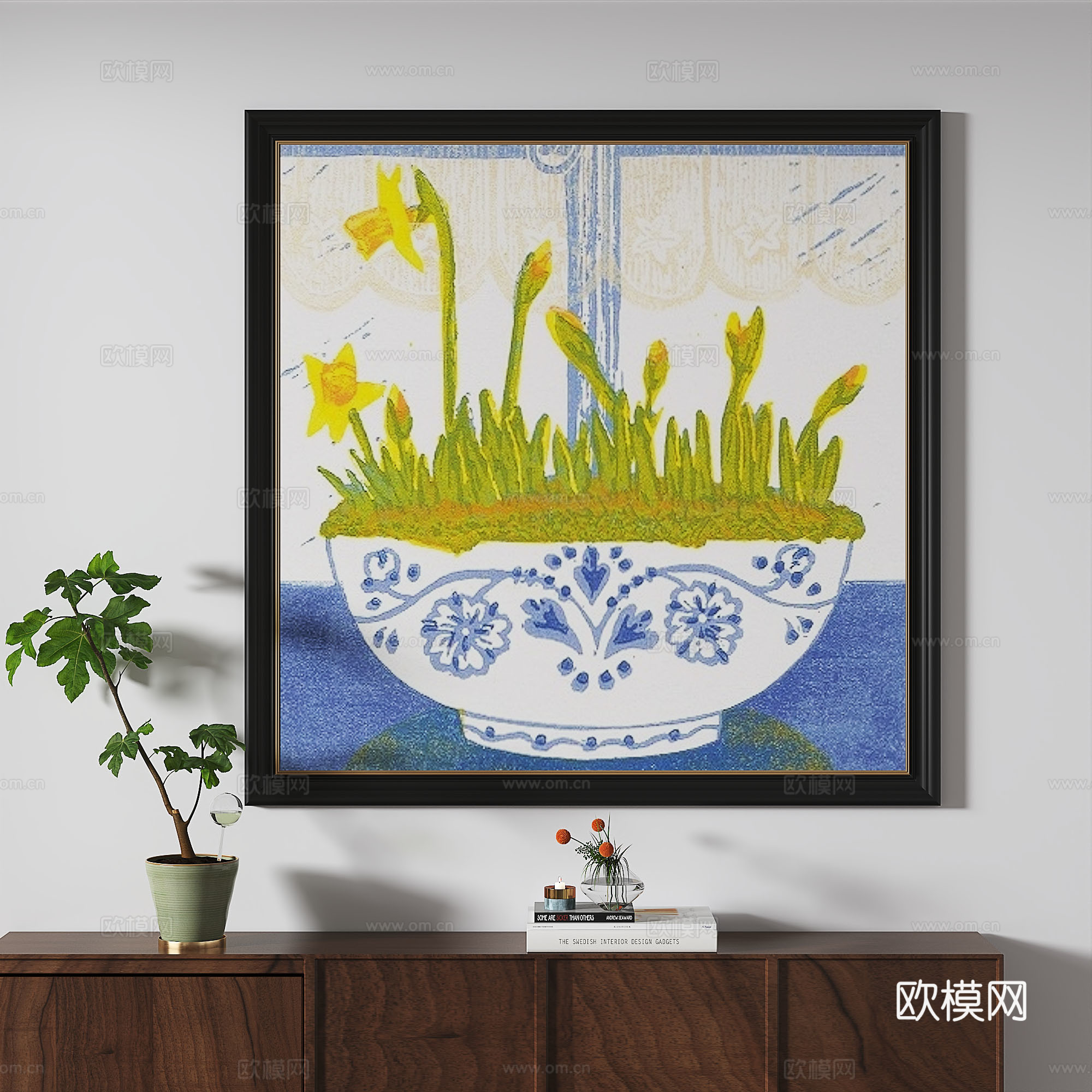 简欧，复古，中古，轻奢，法式，油画，装饰画3d模型