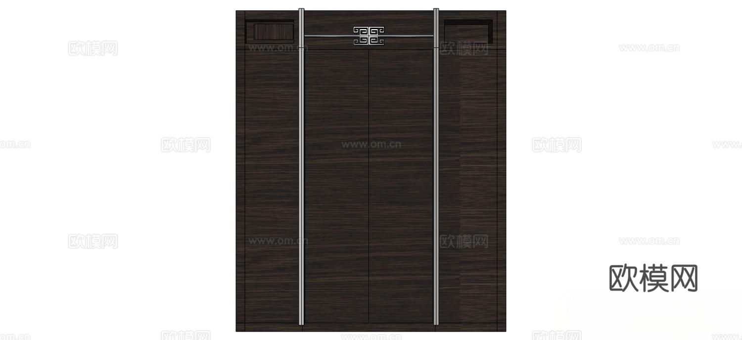 衣柜 实木衣柜 家用衣柜 储物柜su模型