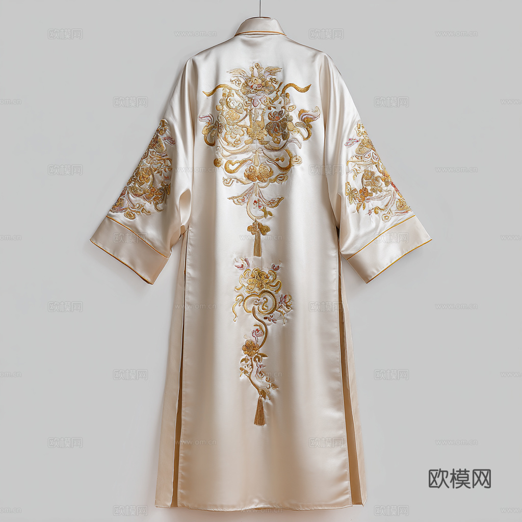 银白底秀常服3d模型下载