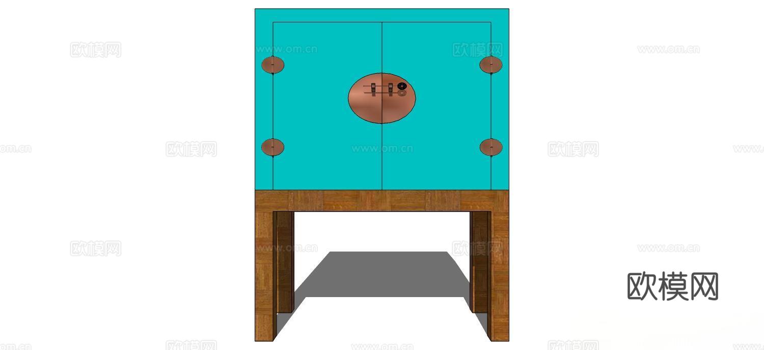 衣柜 实木衣柜 家用衣柜 储物柜su模型