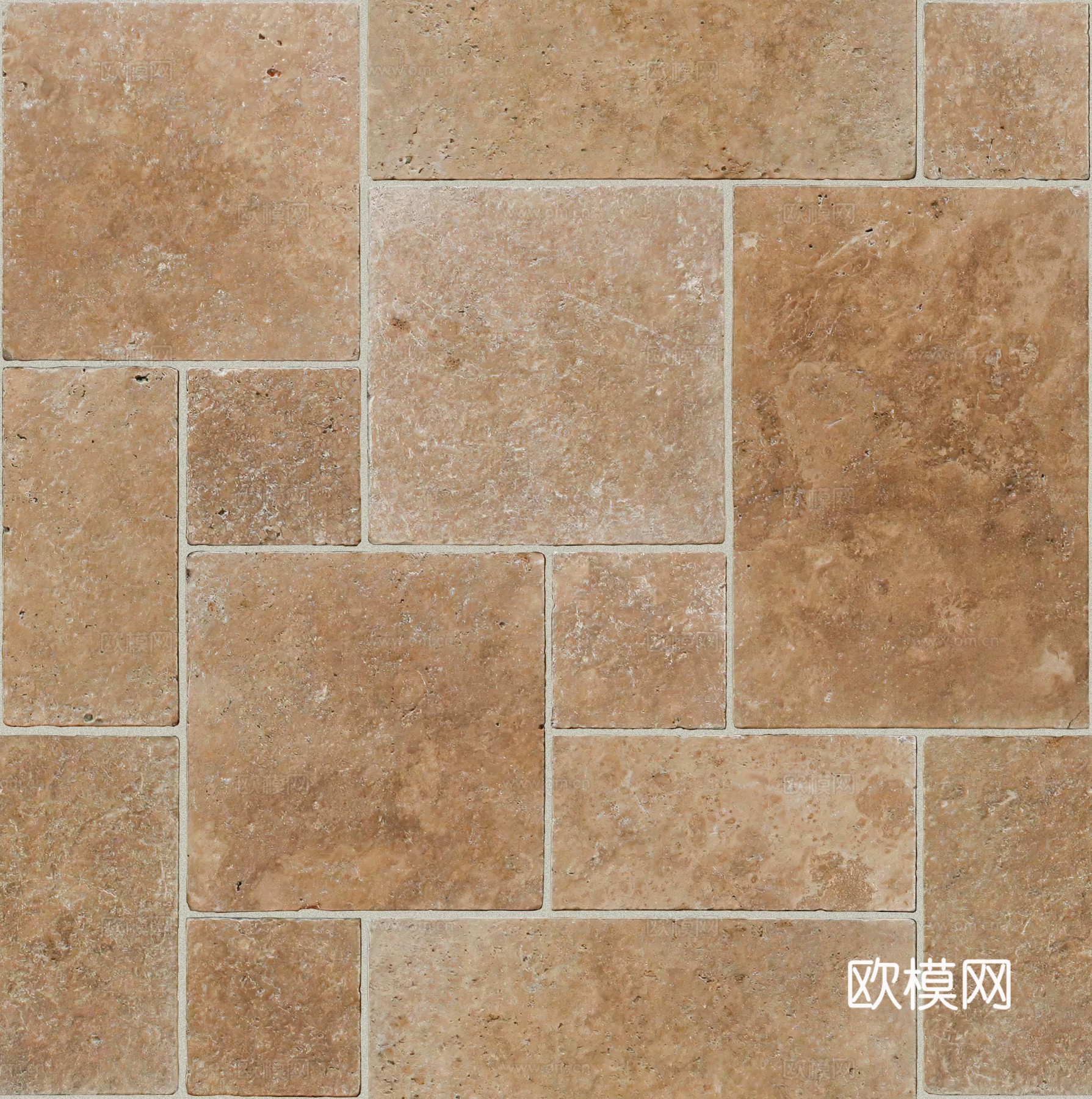 法式复古艺术砖 无缝棕色莱姆石地砖贴图